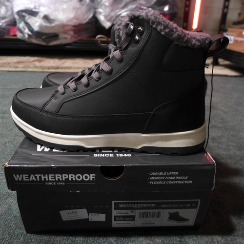 3194 - Pair of men's weatherproof dark grey boots - UK size 10 * this lot is subject to VAT