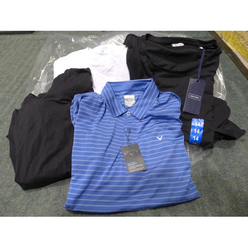 3212 - Assorted branded T-shirts incl: Callaway, Levi and Jack Wills, various sizes and styles *This lot is... 