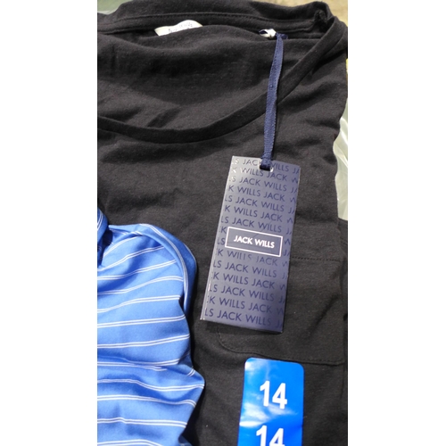 3212 - Assorted branded T-shirts incl: Callaway, Levi and Jack Wills, various sizes and styles *This lot is... 