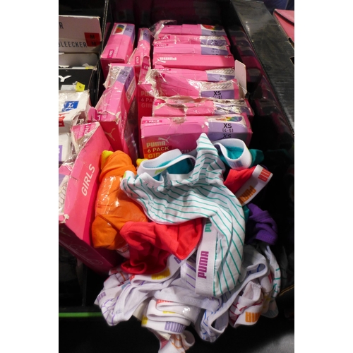 3239 - Quantity of girls Puma briefs, mixed sizes *This lot is subject to VAT