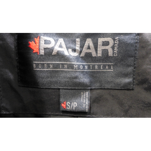 3244 - Ladies Pajar Canada  - Small black hooded coat. *This lot is subject to VAT