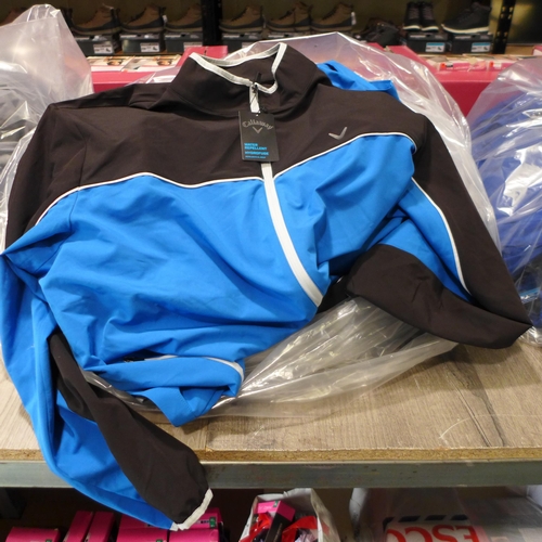 3257 - Quantity of men's blue and black Callaway zip up tops - Mixed sizes. *This lot is subject to VAT