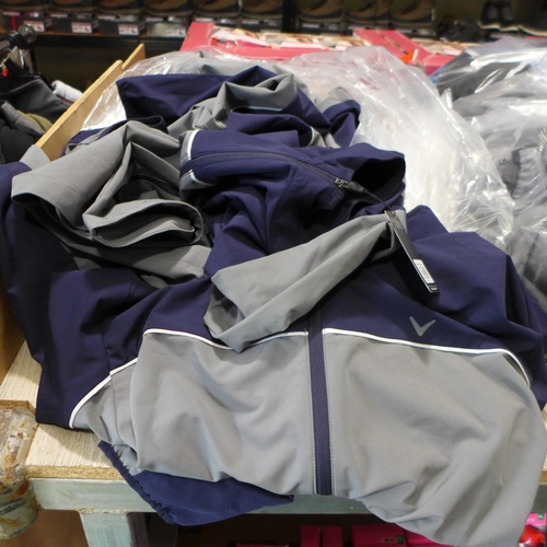 3259 - Quantity of men's dark blue and black Callaway zip up tops - Mixed sizes. *This lot is subject to VA... 