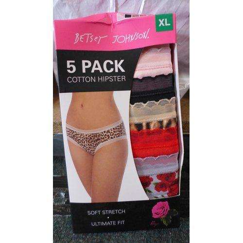 3265 - Quantity of ladies Betsey Johnson briefs (mainly size XL). *This lot is subject to VAT