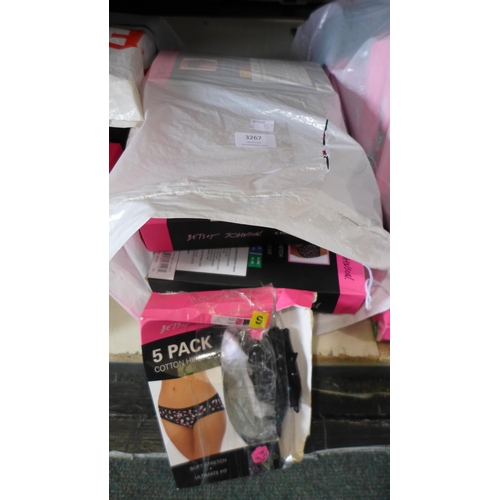 3267 - Quantity of ladies Betsey Johnson briefs (mainly size XL). *This lot is subject to VAT