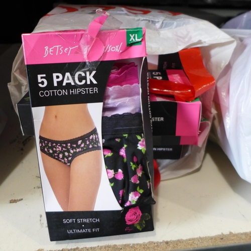 3268 - Quantity of ladies Betsey Johnson briefs (mainly size XL). *This lot is subject to VAT