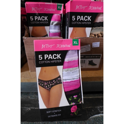 3270 - Quantity of ladies Betsey Johnson briefs (mainly size XL). *This lot is subject to VAT