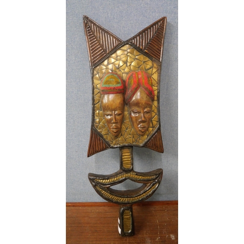 351 - A carved African mask