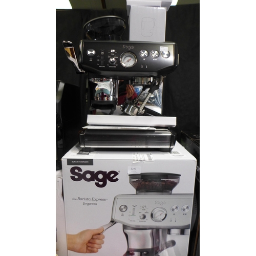 3277 - Sage Barista Impress Coffee Machine, original RRP £539.99 + VAT  *Item is subject to VAT(319-413)