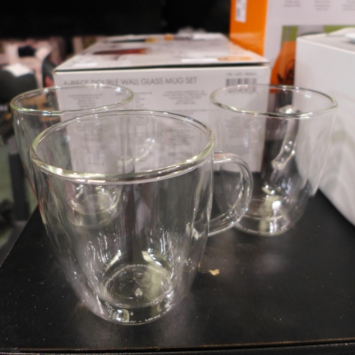 3298 - 9x Mesa Double Wall Mugs *Item is subject to VAT(319-476,477)