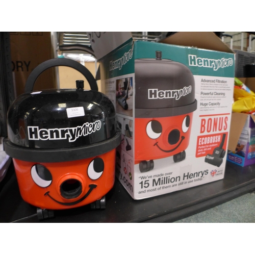 3306 - Henry Micro Hi-Flo Vacuum Cleaner, original RRP  £139.99 + VAT *Item is subject to VAT(319-516)