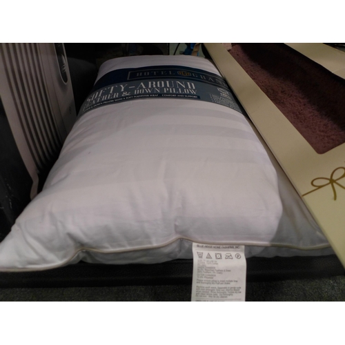 3329 - Long Hot Water Bottle and Hotel Grand Down Roll Pillow *Item is subject to VAT(319-459,468)