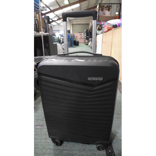 3404 - American Tourister Jetdriver Carryon 55cm 4 Wheel Spinner Hardside Case *Item is subject to VAT(319-... 