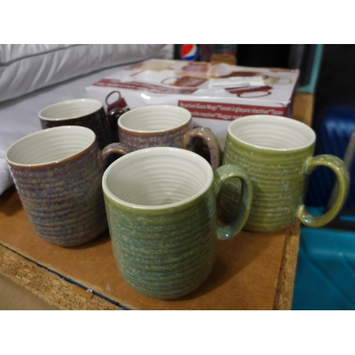 3406 - Reactive Glaze Mugs (16oz) *Item is subject to VAT(319-186)