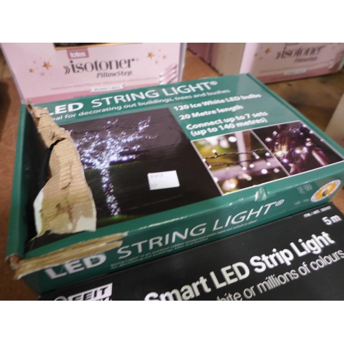 3451 - LED White String Light (20m) and Feit Smart LED Strip Light  *Item is subject to VAT(319-164,166)