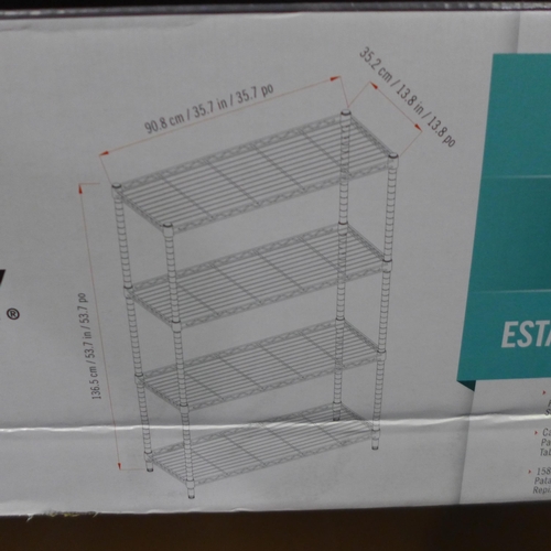 3464 - Trinity 4 Tier Metal Shelving Unit *Item is subject to VAT(319-194)