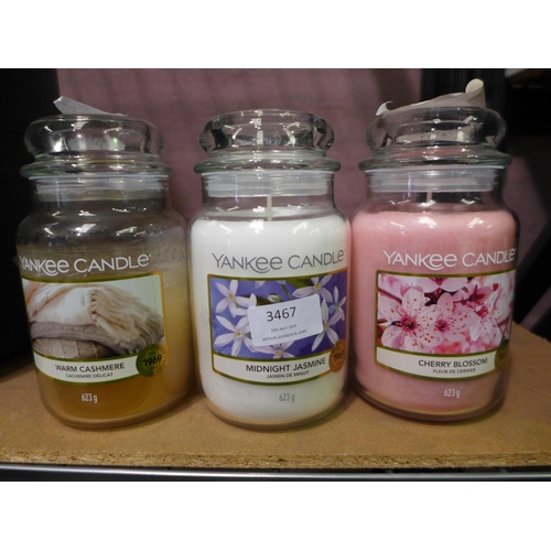 3467 - Yankee Candle 3Pk     (314-127) *This lot is subject to vat