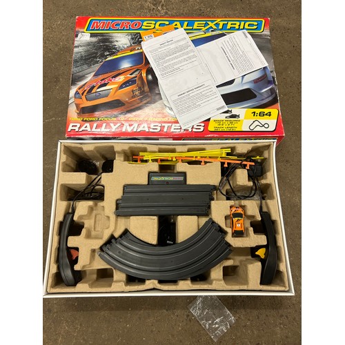 2267 - Three Scalextric sets including Speed Machines, Mini Racing and Micro Scalextric Rally Masters