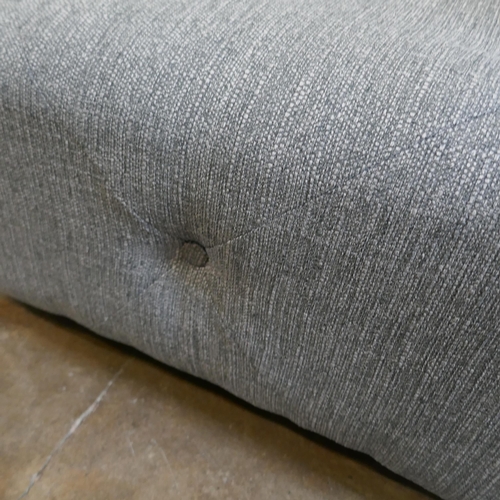 1407 - A grey weave buttoned footstool