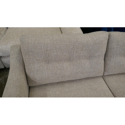 Oatmeal weave three seater sofa