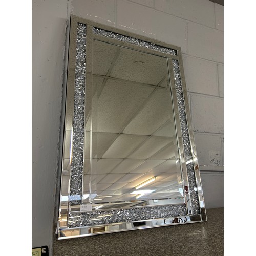 1512 - A crushed diamond mirror, 60 x 90cms