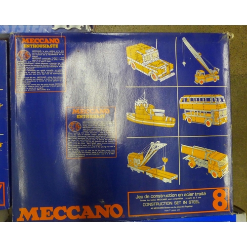 1159 - Eight boxed set of Meccano **PLEASE NOTE THIS LOT IS NOT ELIGIBLE FOR IN-HOUSE POSTING AND PACKING**