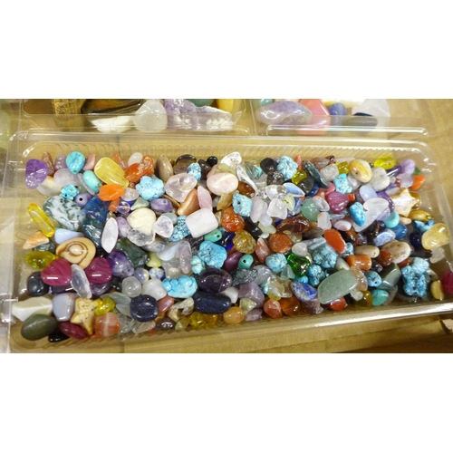 664 - A large collection of semi-precious stones