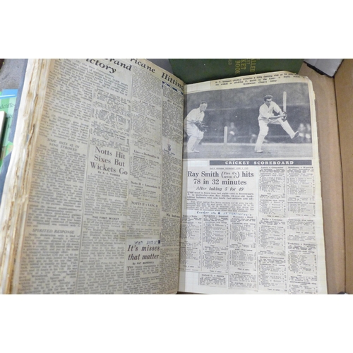 717 - Cricket ephemera, scrapbooks with autographs, score books, etc., 1940s onward