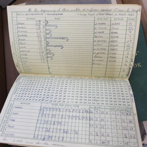 717 - Cricket ephemera, scrapbooks with autographs, score books, etc., 1940s onward