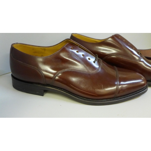 742 - A pair of gentleman's leather Loake shoes, size 10, new in box and a Hoggs of Fife gentleman's leath... 