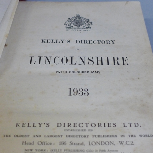 752 - Kelly's Directory of Nottingham and West Bridgford 1953 and Kelly's Directory of Lincolnshire 1933