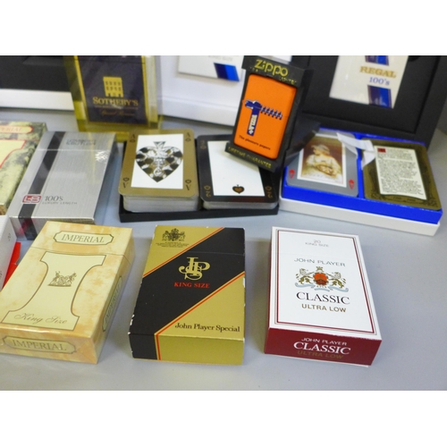 754 - Two pairs of commemorative limited edition playing card sets from tobacco manufacturers WD & HO Will... 