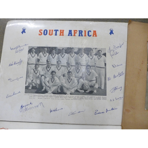 758 - Cricket ephemera and scrap albums with autographs including Larwood, Boycott, Subba Row Internationa... 