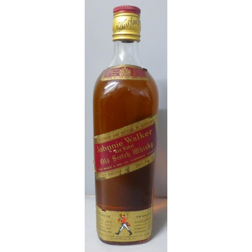 788 - A bottle of Johnnie Walker Red Label Old Scotch Whisky, SB994S16 UCB raised backstamp (in vendor's f... 