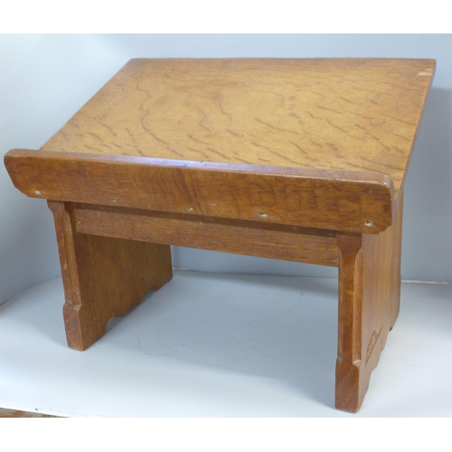 791 - A Robert 'Mouseman' Thompson oak lectern, a/f