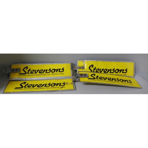 809 - Four Stevensons bus stop plates