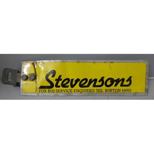 809 - Four Stevensons bus stop plates