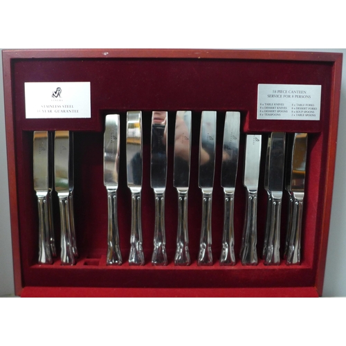 810 - A fifty-eight piece Viners canteen of cutlery