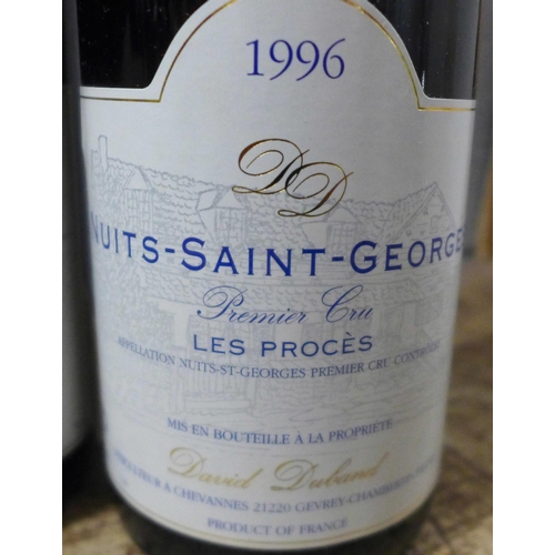 815 - Five bottles of David Dubard Nuits-Saint-Georges 1996 and a bottle of Georges Glantenay and Fils Mai... 