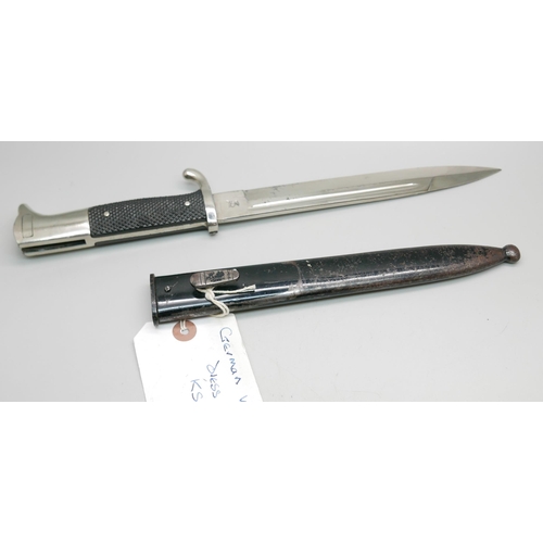 831 - A German WWII dress bayonet K598