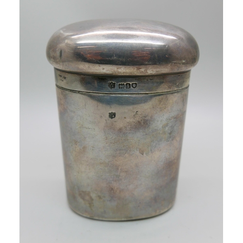 840 - A gentleman's silver dressing table tidy, London 1906, 130g