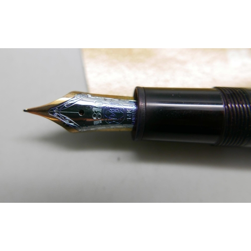 912 - A Montblanc Meistertuck No.146 fountain pen with 14ct gold nib, EC110011, with a warranty card dated... 