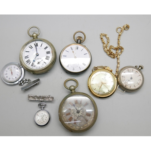 915 - A Mortima dress pocket watch and other watches