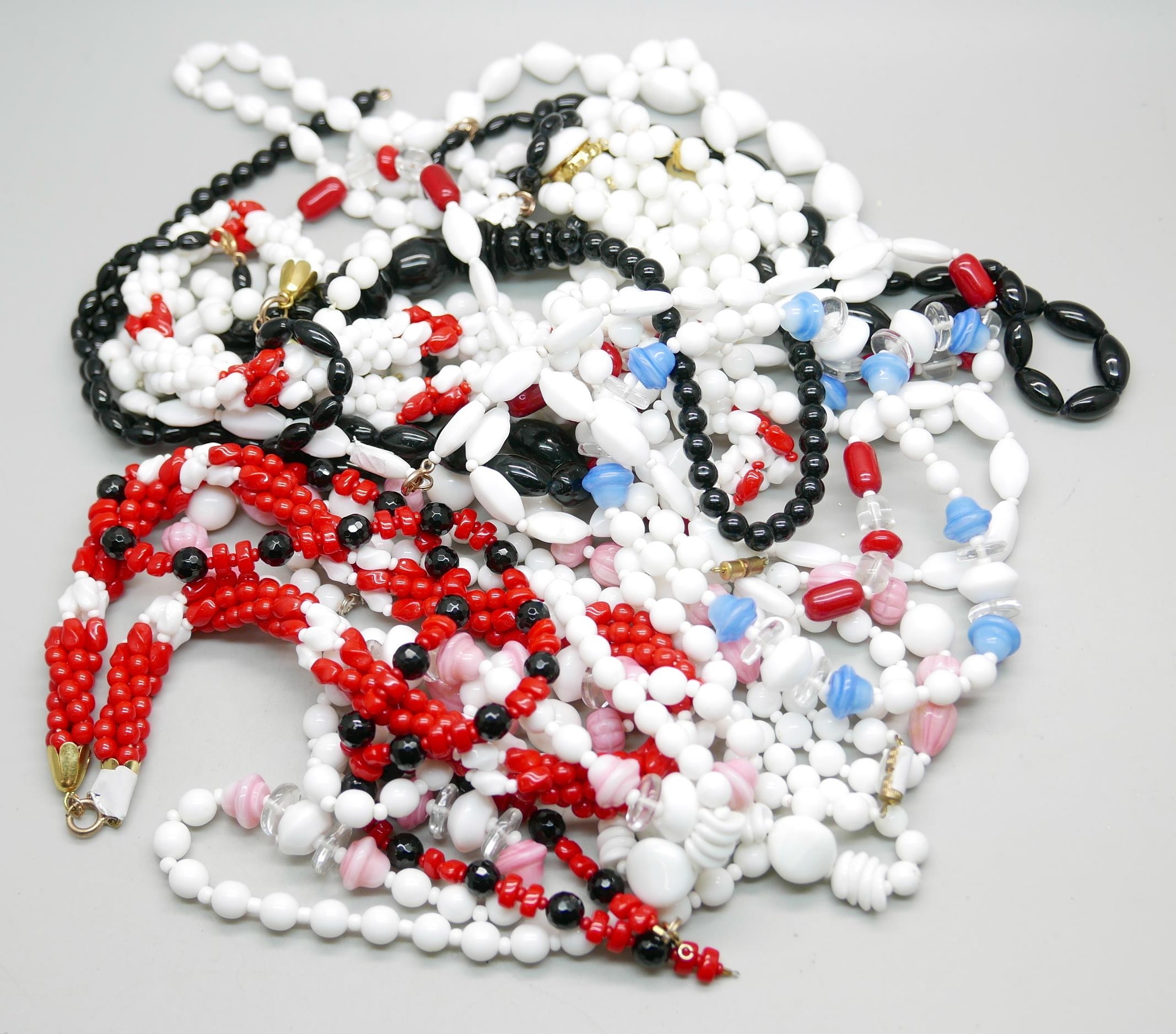 Vintage glass bead necklaces