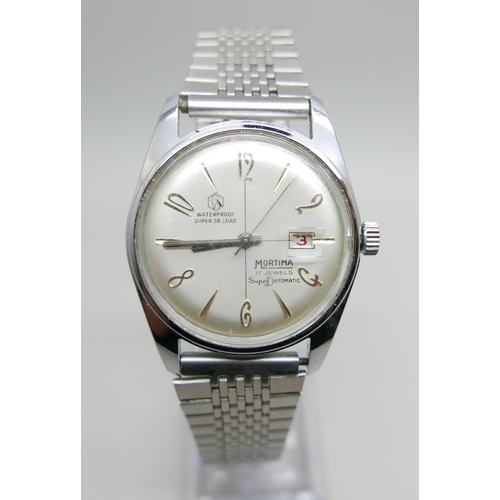 980 - A gentleman's Mortima Super Datomatic wristwatch