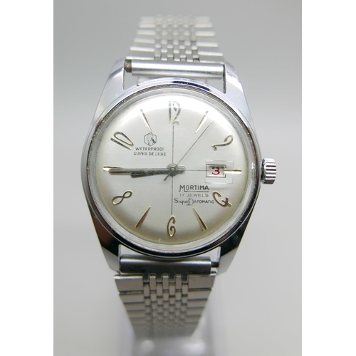 980 - A gentleman's Mortima Super Datomatic wristwatch