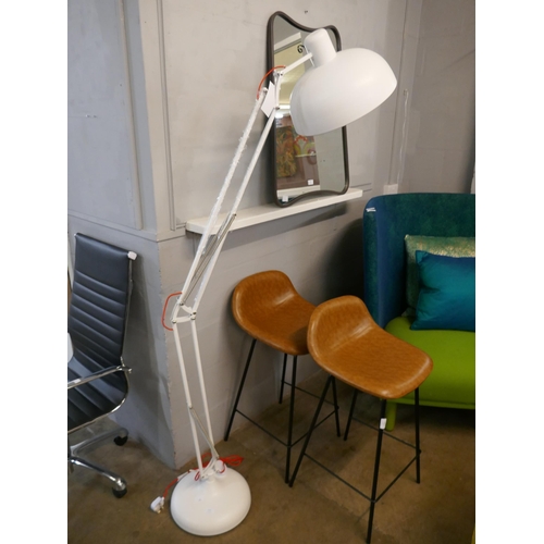 1312 - A white floor standing anglepoise lamp