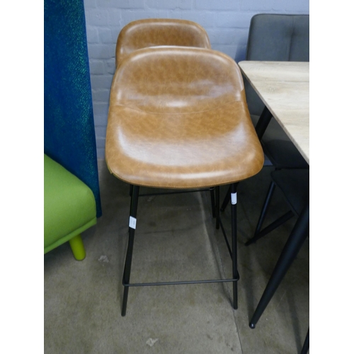 1314 - A pair of tan Helsinki bars stools, RRP £140