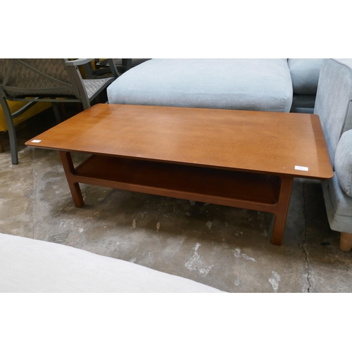 1443 - A teak effect mid Century style coffee table