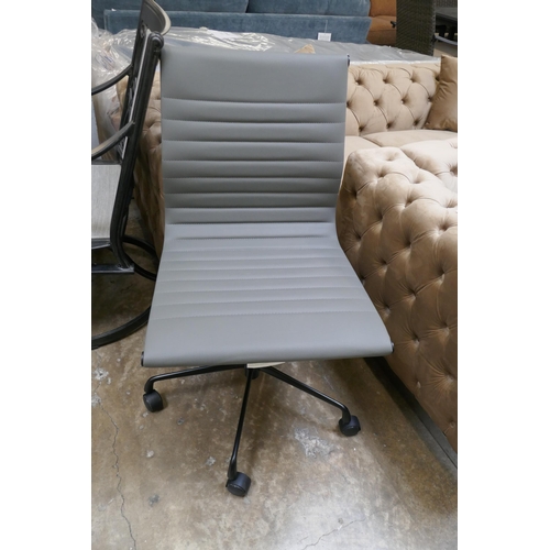 1452 - An Eames style desk chair in grey with black frame